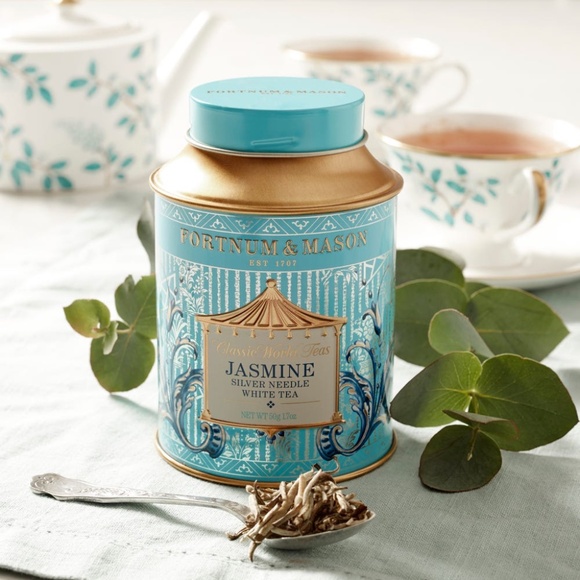 Fortnum & Mason Jasmine Silver Needle 50g Loose Leaf Empty Tea Storage Tin - Picture 1 of 2